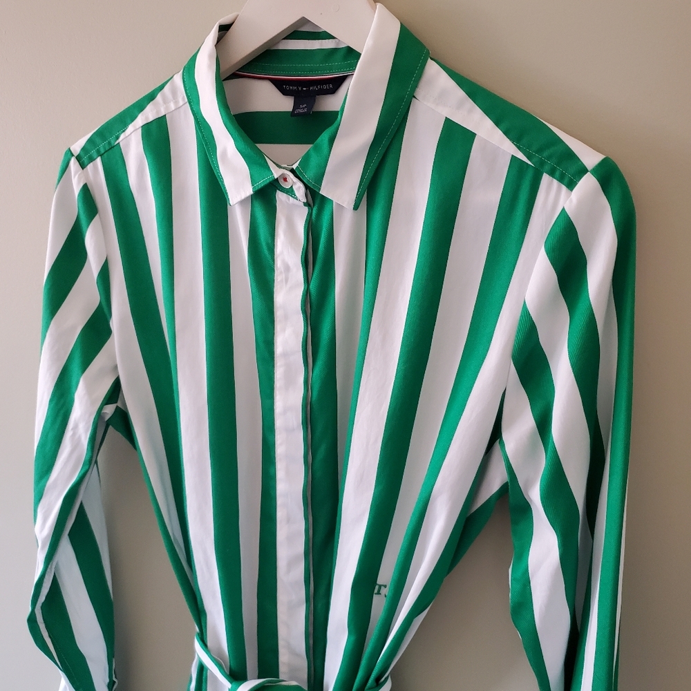 NWOT Tommy Hilfiger S Old Money Country Club Parisian Chic Resortwear Midi Dress - Picture 7 of 15